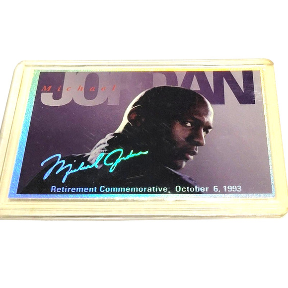MJ Michael Jordan Retirement Silver Foil Card ONE of 3,000 Limited Edition - Picture 1 of 2